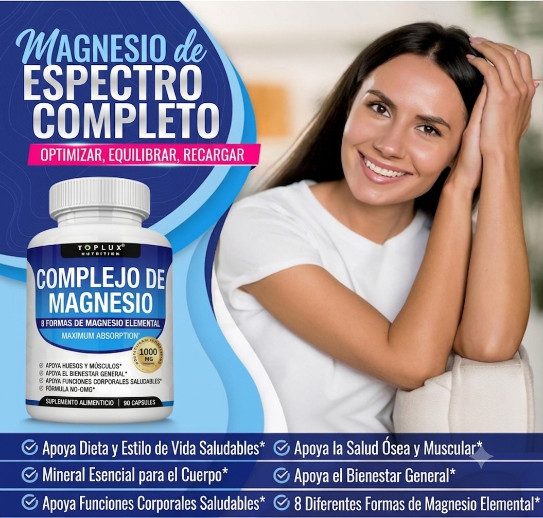 MAGNESIO ANTIEDAD COMPLEX 8  TOPLUX 600MG