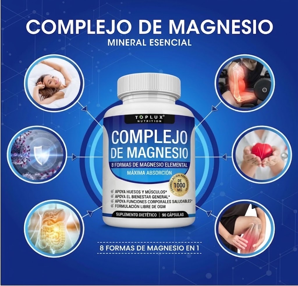 MAGNESIO ANTIEDAD COMPLEX 8  TOPLUX 600MG